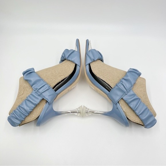 Nine West Womens Zuzie Light Blue Faux Vegan Leather Barbie Sandals Heels Size 6 - Picture 8 of 16